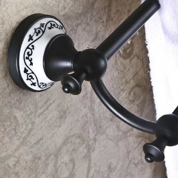 Ванная комната настенный Штанги для полотенец латунь двойной Полотенца шельфа