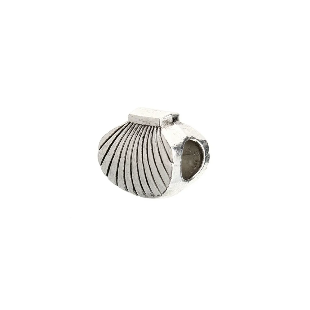 10 шт. античные серебряные шармы круглые шарики в форме сердца 5 мм отверстие для