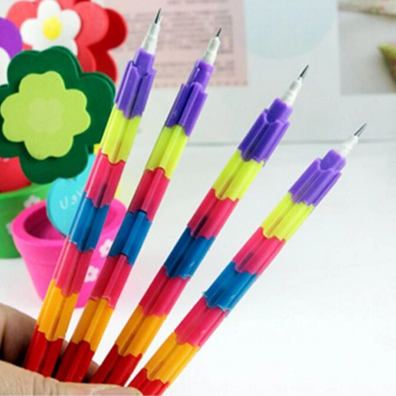 

20pcs /Lot Building Block Pencils Creative Stationery Pencil Kid Children School Office Supplies Prize Gift pencils Papelaria