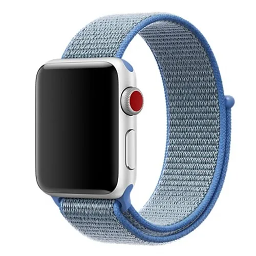 Ремешок для apple watch band sport loop apple watch 5 4 3 band 44 мм 40 мм iwatch 5 4 42 мм 38 мм correa нейлоновый браслет pulseira nato - Цвет ремешка: tahoe blue