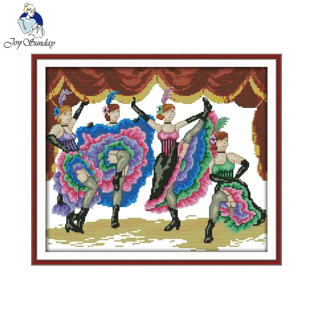Joy Sunday танцоры вышивка крестиком наборы 14CT11CT печатные и счетные рукоделия ручной