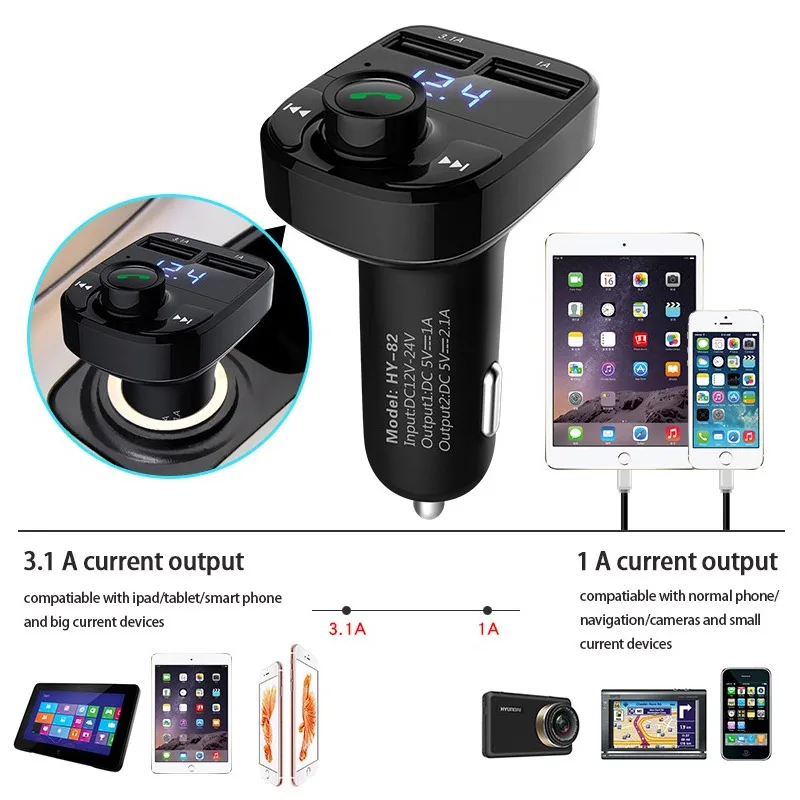 Mp3 плеер Беспроводной Bluetooth fm-передатчик модулятор громкой связи Car Kit для Univeral