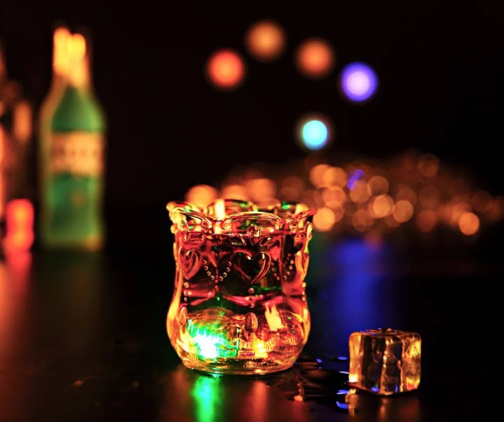 Креативный светодиодный Индуктивная светящаяся чашка с лотосом для бара дома