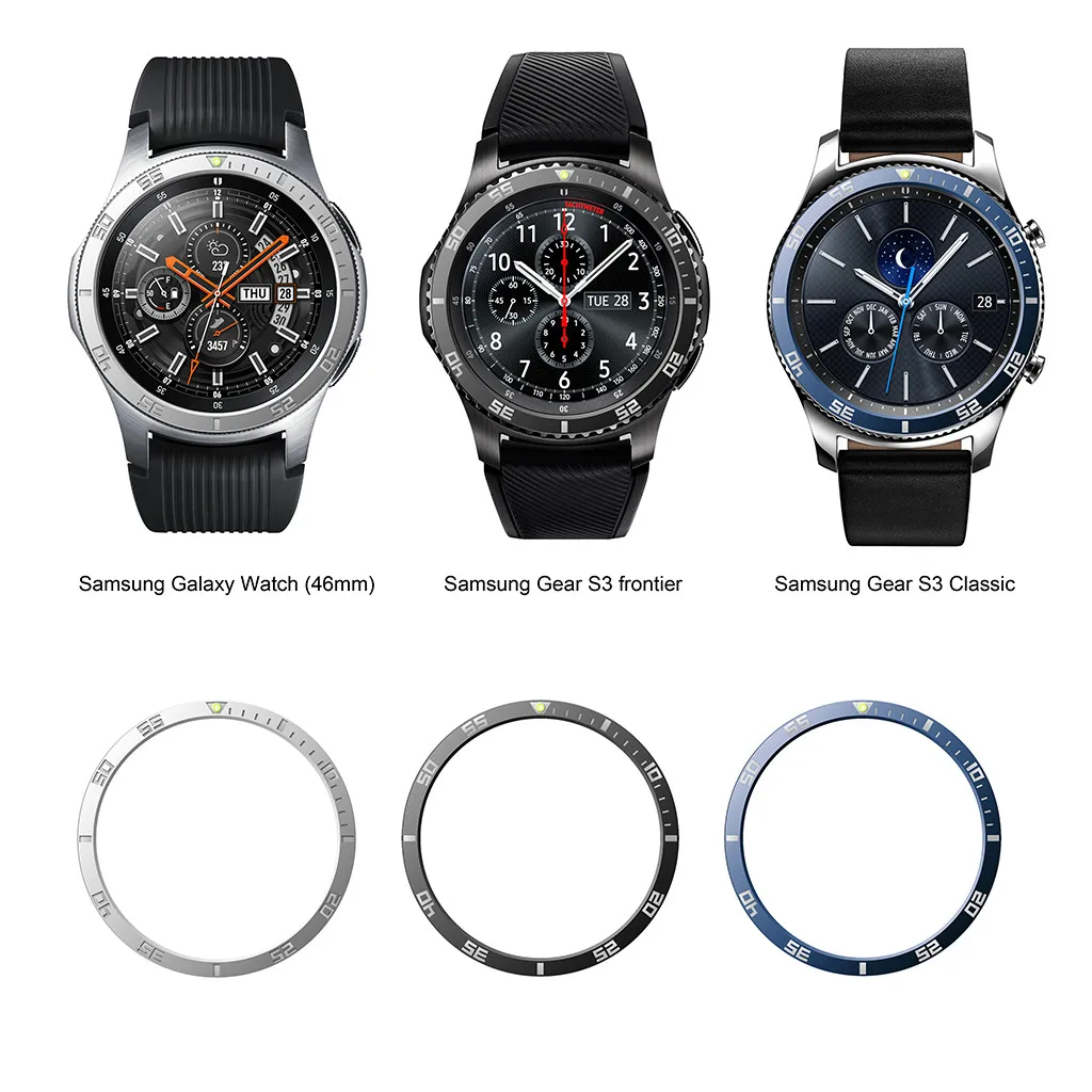 Ouhaobin Смарт-часы Аксессуары для samsung Galaxy Watch 46 мм, драгоценный камень кольцо клеющаяся крышка против царапин светящийся 524#2