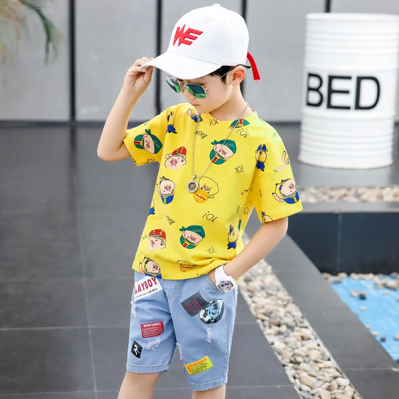 Комплект летней одежды для мальчиков детская одежда эксклюзивные комплекты