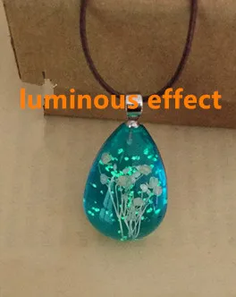 Женские ожерелья и подвески ручной работы из натуральных сушеных цветов модные