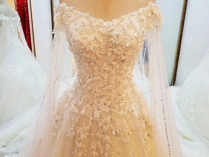 Vestido De Noiva белое роскошное свадебное платье с бусинами и цветами, Тюлевое платье для невесты без спинки настоящая фотография