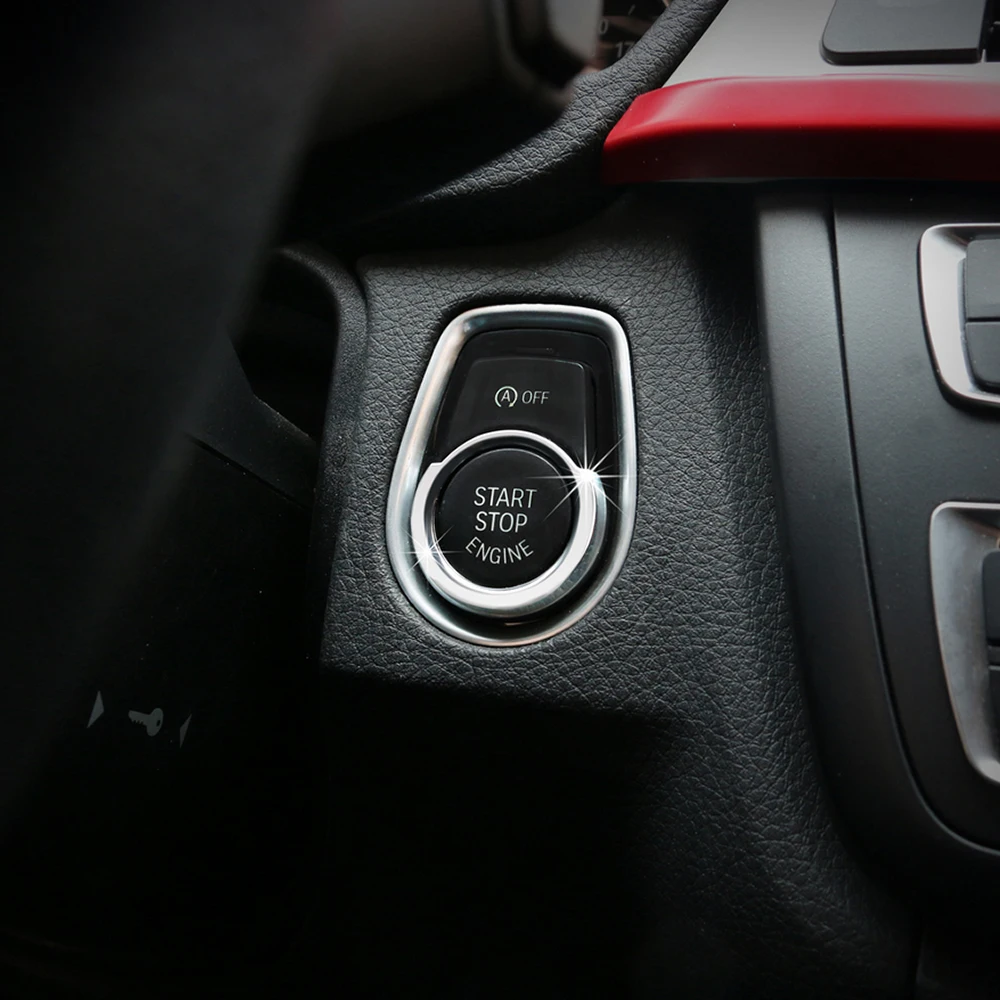 Декоративное кольцо для кнопки запуска двигателя автомобиля наклейки BMW F30 316i 320i