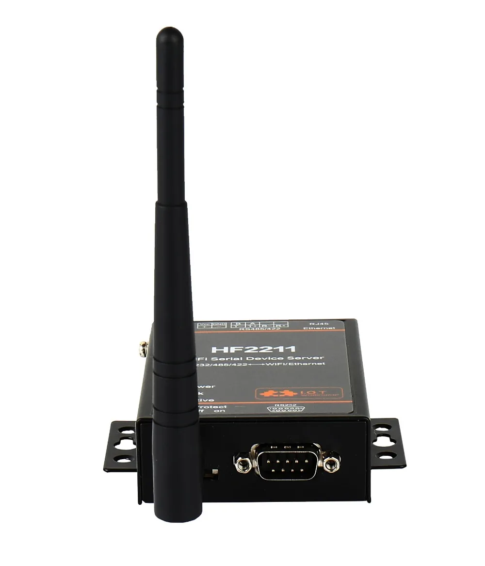 Высокоскоростной CE FCC один порт HF2211 промышленный Modbus Серийный RS232 RS485 RS422 к Wi-Fi Ethernet