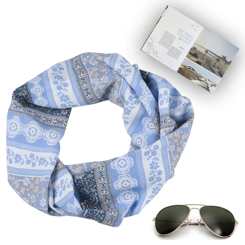 ladies female scarves headband spring simple scarf long foulards femme accessories Print Infinity Loop Scarf Gift for morther | Аксессуары