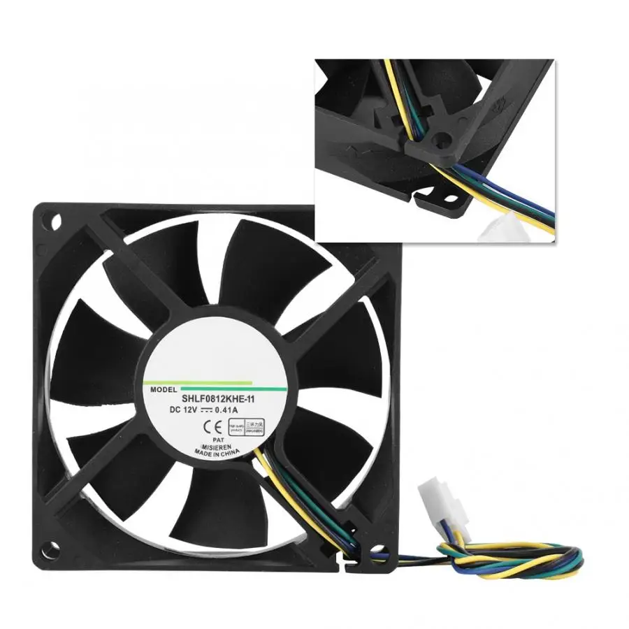 SHLF0812KHE-11 dc12в 0.41A 8 см 4Pin ШИМ контроль температуры шасси охлаждающий вентилятор |