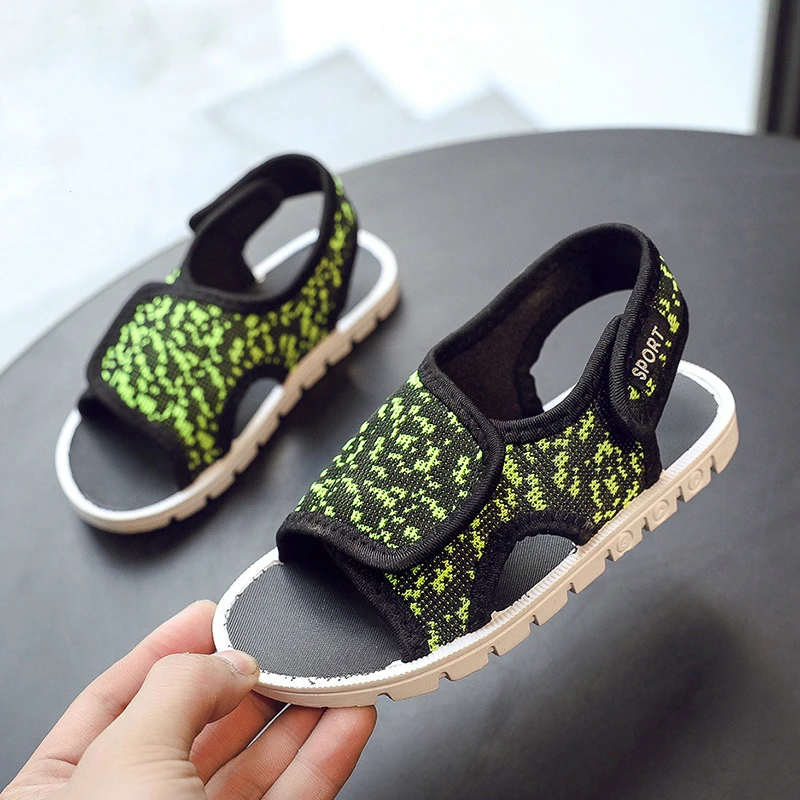 2019 New Children Sandals Boys and Girls Summer Shoes Breathable Leisure Kids Soft Sole Stretch Fabric Size 23-34 | Детская одежда и