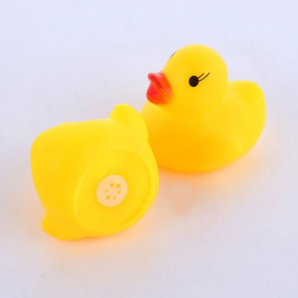 OCDAY 1 pc Squeaky Ducks Baby Bath Toys Kids children Game Toys Yellow Duck Duckie Taking Shower Water Toys Gift Drop shipping