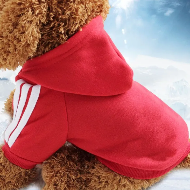 Red Толстовки для отдыха для домашних животных, одноцветная Спортивная хлопковая одежда для собак с двумя ногами, универсальный свитер для всех сезонов, товары для кошек - Цвет: Red