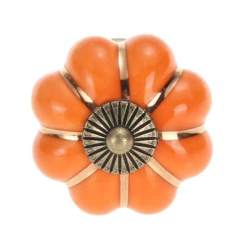 2017 уникальная винтажная Тыква керамическая дверная ручка шкаф ящик комод