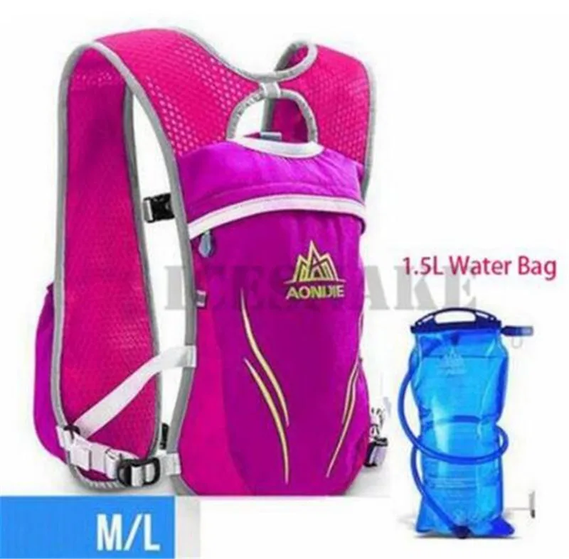 ML rose 2 AONIJIE 5.5L гидратация для бега на открытом воздухе сумки для бега походный рюкзак жилет марафон рюкзак для велоспорта - Цвет: ML rose 2