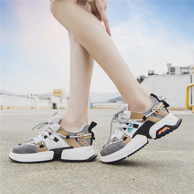 New Chunky Fashion Sneakers Platform Women Thick Sole Ladies Female Chunky Shoes Women Casual Vulcanize Platform Sneakers