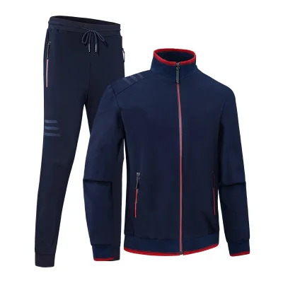 Dark blue Комплект из 2 предметов, спортивный костюм для мужчин, брендовая Осенняя Толстовка+ штаны, комплект из двух предметов, модная мужская одежда, спортивный костюм для бега, L-8xl - Цвет: Dark blue