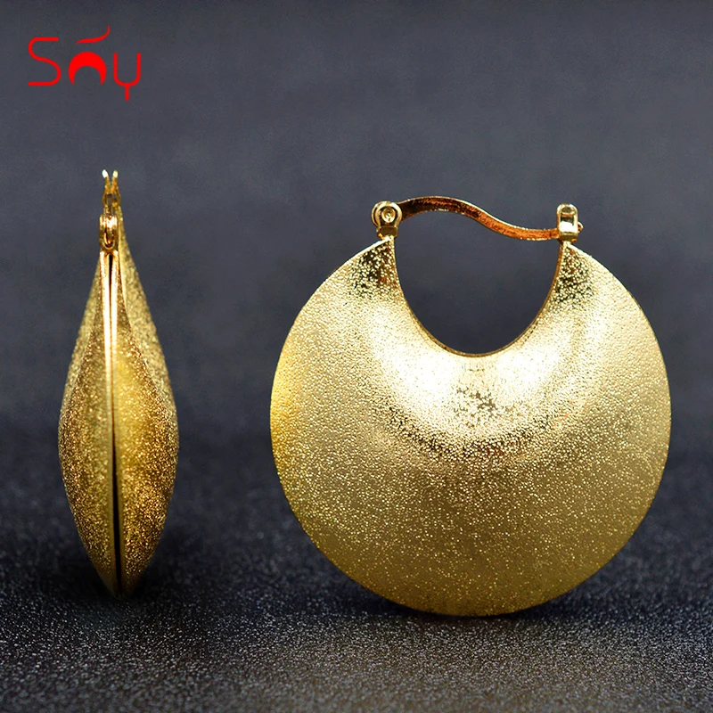 Солнечный ювелирные изделия уникальные 2021 большие круглые серьги для женщин и