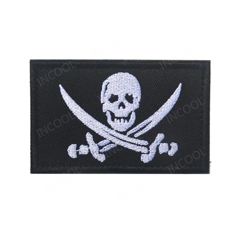 Embroidery Patch Pirate Skull US Army Military Patches Tactical Appliques Emblem Combat Embroidered Badges Drop Shipping