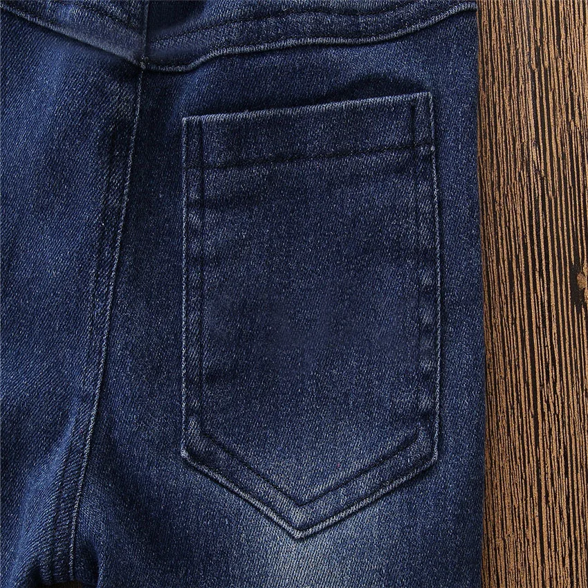 2 шт. футболка с длинным рукавом и джинсы для девочек|Комплекты одежды девочек| |