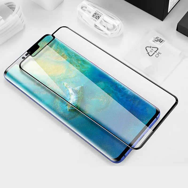 20D Tempered Glass For Huawei Mate 20 Pro 30 Lite Full Glue Cover Protective P20 P30 Screen Protector Film | Мобильные телефоны и