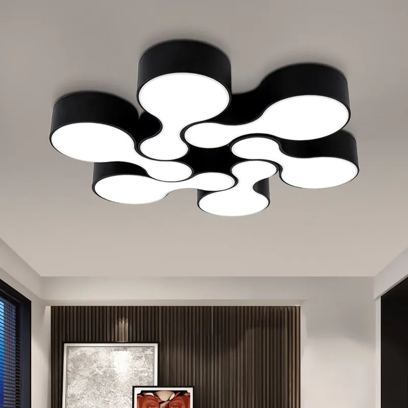 

Поверхностный монтаж современные светодиодные потолочные лампы, для кухни, гостиной, светильник "Боулинг" абажура, черный цвет, домашний де...
