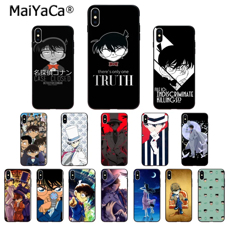 MaiYaCa Detective Conan чехол закрытый клиент высокое качество для телефона iPhone 8 7 6 6S Plus 5 5S SE
