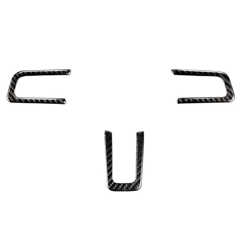 Черный комплект настоящая крышка рулевого колеса из углеродного волокна для Ford