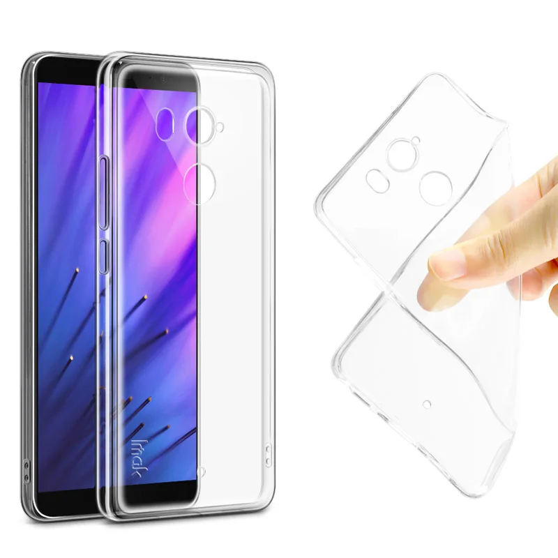 IMAK Ultra Thin Soft TPU Case For HTC U11 Plus Transparent Back Cover Skin for Dual Sim Silicone + Screen Film |