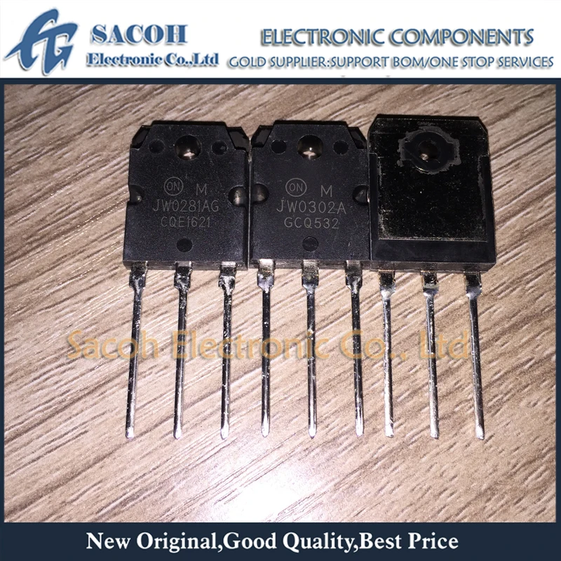 

New 5Pairs(10PCS) MJW0281AG MJW0281A + MJW0302AG MJW0302A TO-3P 15A 250V 150W NPN + PNP Power Bipolar Transistor