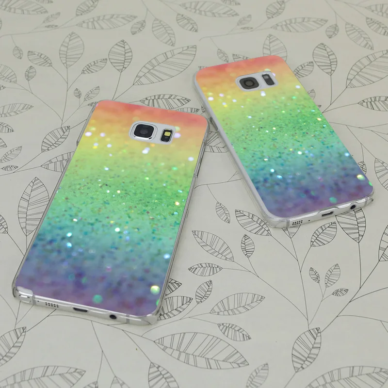 C1134 Радужный Блестящий Прозрачный жесткий чехол из поликарбоната для samsung Galaxy S 3 4