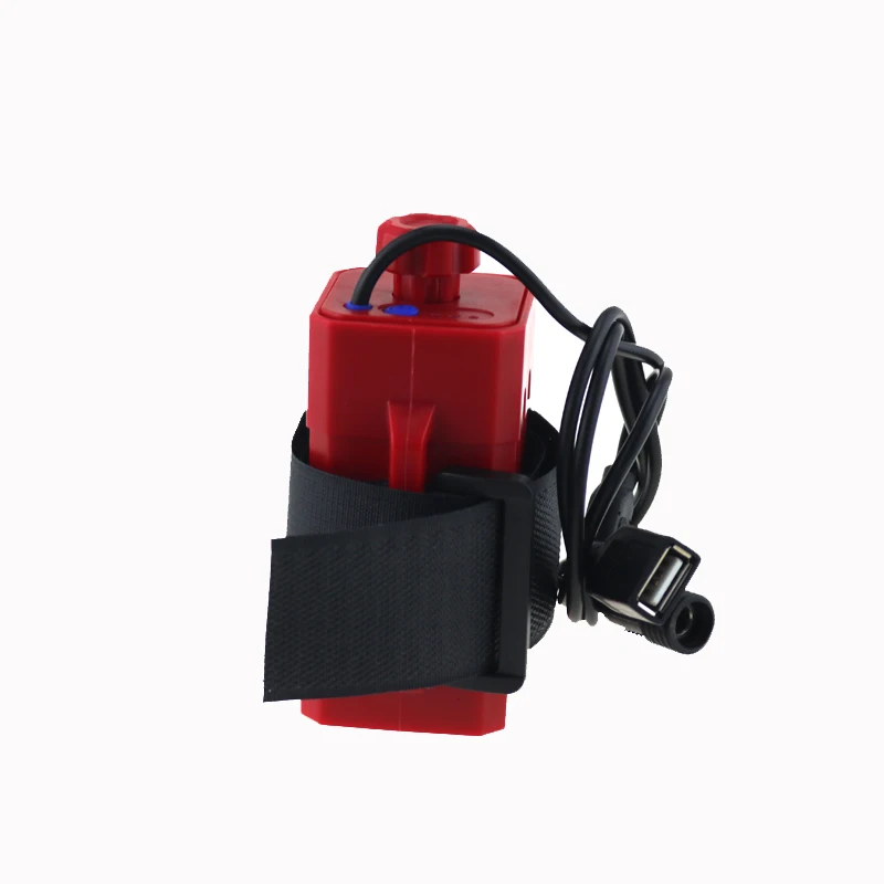 Водонепроницаемый батарейный блок USB/DC выход 4x18650 Батарейный чехол с ремешком для