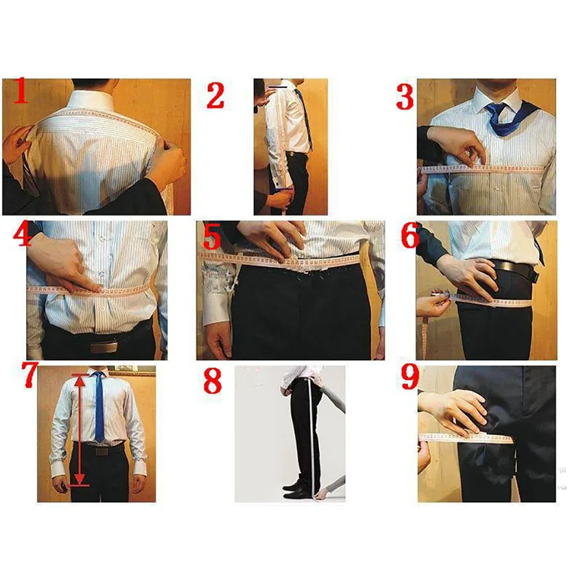 Fashion Slim Fit Double Breasted Navy Blue Blazer White Pants Custom Made Smart Business Work Wear Men Suits Party Prom 2 Pieces | Мужская