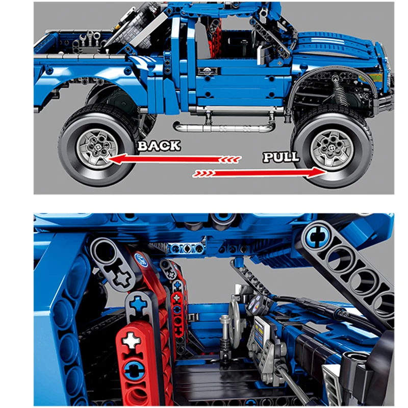 Science and Technic серия Sembo F 150 гоночный пикап развивающие строительные блоки игрушки