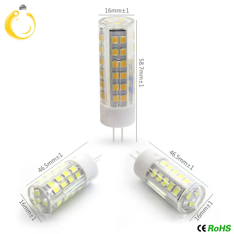 Самая низкая pice Светодиодная лампа с регулируемой яркостью G4 DC12V 220V 3W 6W 9W мини 360