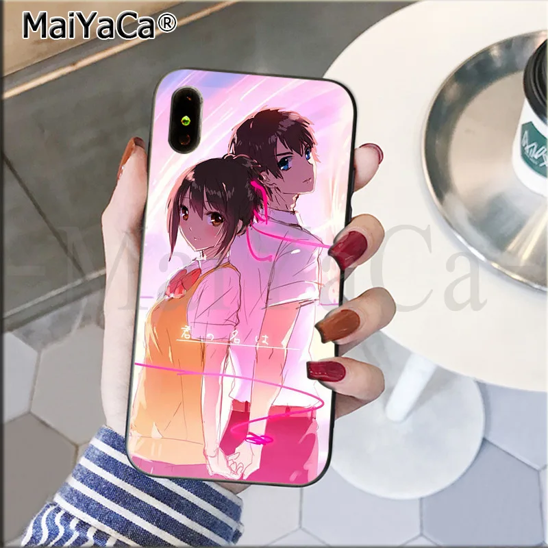 8 Maiyaca, японское аниме ваше имя Kimi no Na wa красочный умный чехол для телефона для iPhone 8 7 6 6S Plus 5 5S SE XR X XS MAX - Цвет: 8