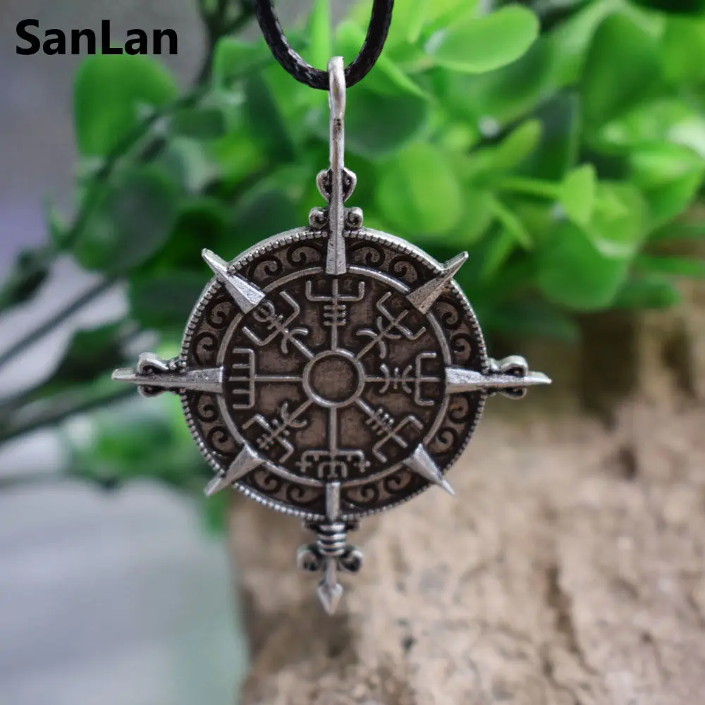 SanLan исландское слово Направление знак Runic компас викингов вегвизир