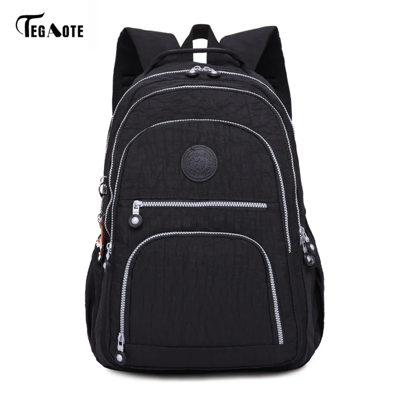TEGAOTE, классический рюкзак для девочек-подростков, Mochila Feminina, женские школьные рюкзаки, нейлоновый водонепроницаемый повседневный рюкзак для ноутбука, женский рюкзак
