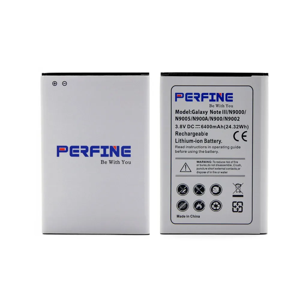 Аккумулятор для Samsung Galaxy Note 3 N9000 N9005 6400 мАч с NFC + черной задней крышкой|battery for