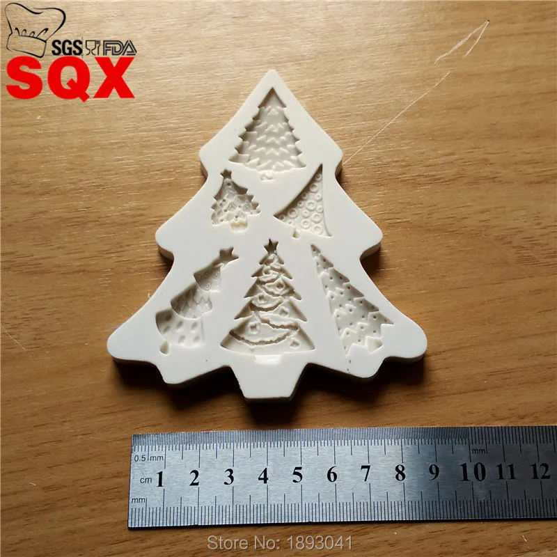 6 шт. силиконовые формы для выпечки кексов рождественской елки SQ16332 формочка