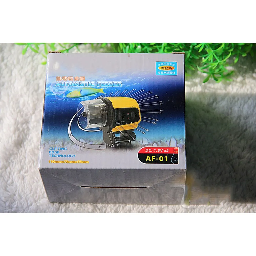 1 шт. новинка цифровой ЖК-дисплей автоматическая кормушка для аквариума рыб