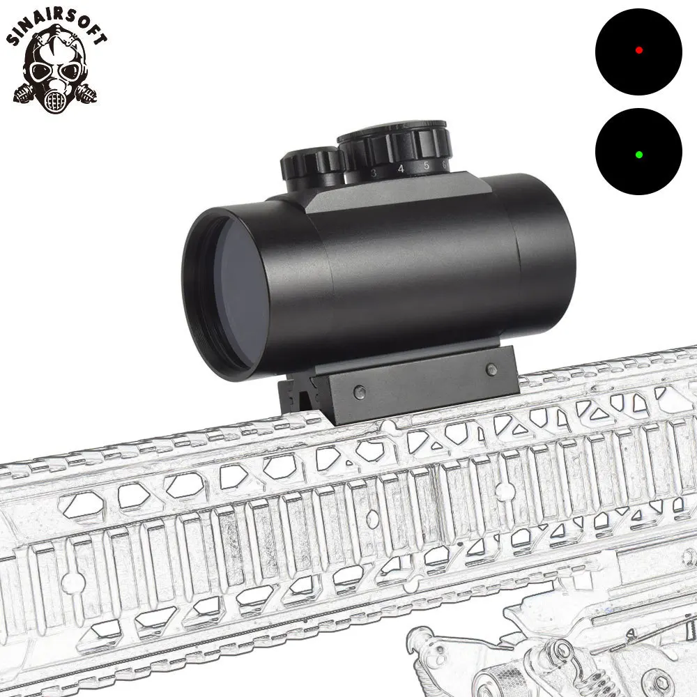 SINAIRSOFT 1x40 Red Dot Sight Airsoft Green прицел охотничий 11 мм 20 рельсовое крепление