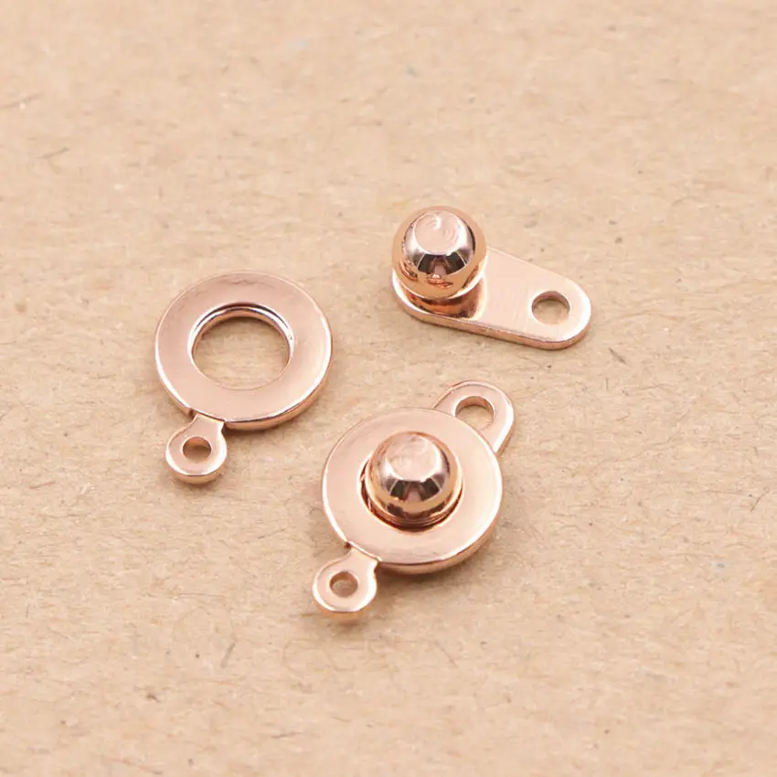 rose gold color 5 шт. DIY застежка для ожерелья или браслета Крюк оснастки аксессуары кнопка обработки части установки дополнительный разъем ювелирных изделий Поиск A897 - Цвет: rose gold color