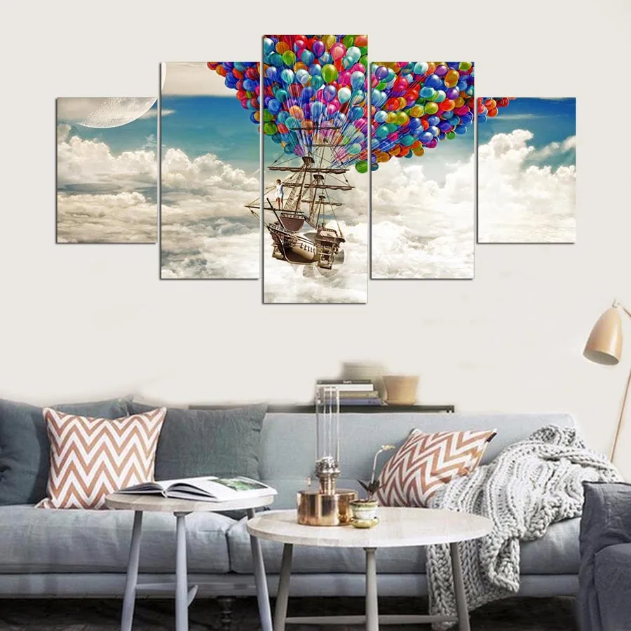 5 шт. воздушные шары холст художественные настенные фотографии для гостиной HD