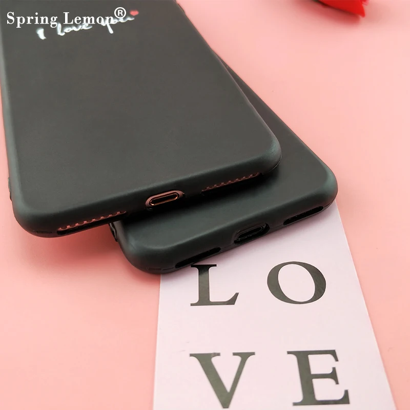 Spring Lemon for iphone 7 Couple I love you know Heart Lovers Cover Case X XS XR MAX 6 6PLUS 8 8PLUS SE 5S 7PLUS |