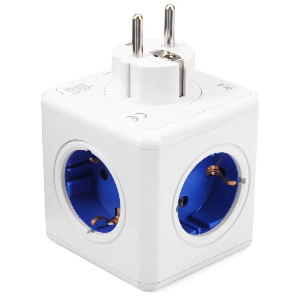 Розетка Allocacoc PowerCube DE с 4 розетками 2 USB порта адаптер для умного дома 16 А 250 В|allocacoc