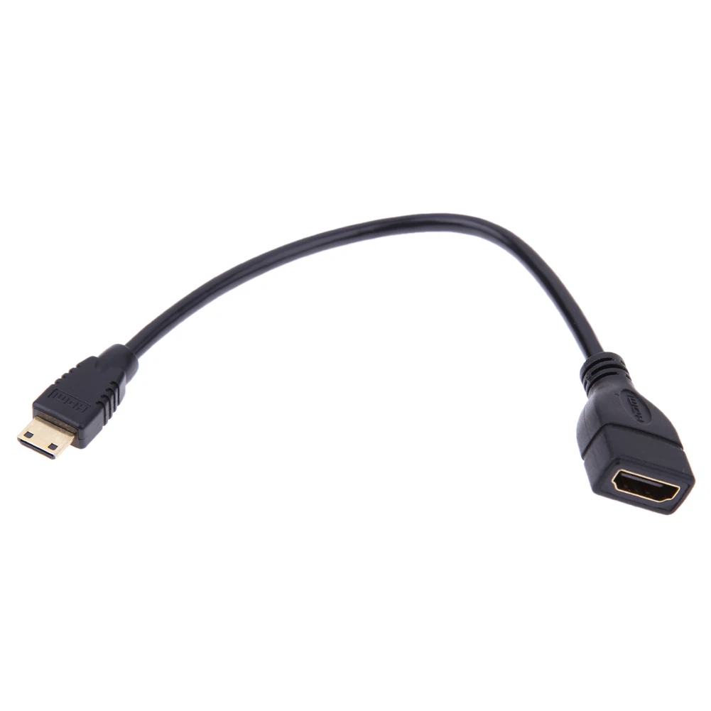 Мини HDMI Мужской к HDMI Женский конвертер Кабель-адаптер Шнур 1080P мини HDMI к HDMI адаптер для ноутбука компьютера высокого качества переходник