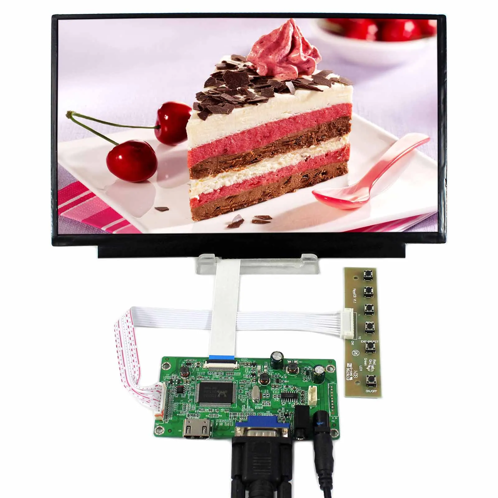 

HD MI+VGA+Audio LCD Controller Board With 11.6inch 1920x1080 N116HSE IPS LCD Screen