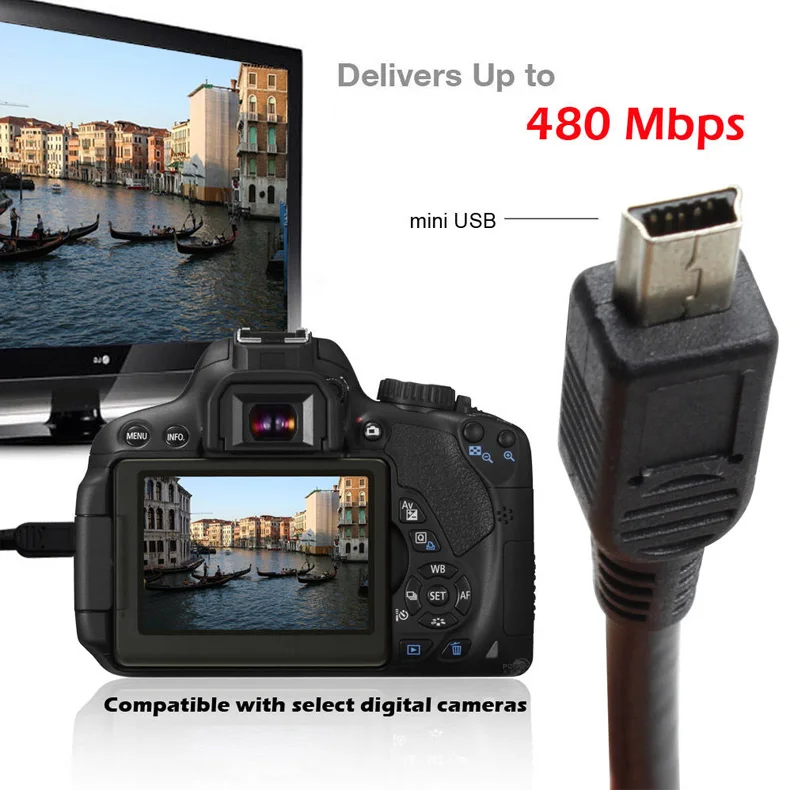 3 метра 2 0 Мини USB зарядное устройство кабель Шнур для Sony PS3 контроллер чистой меди